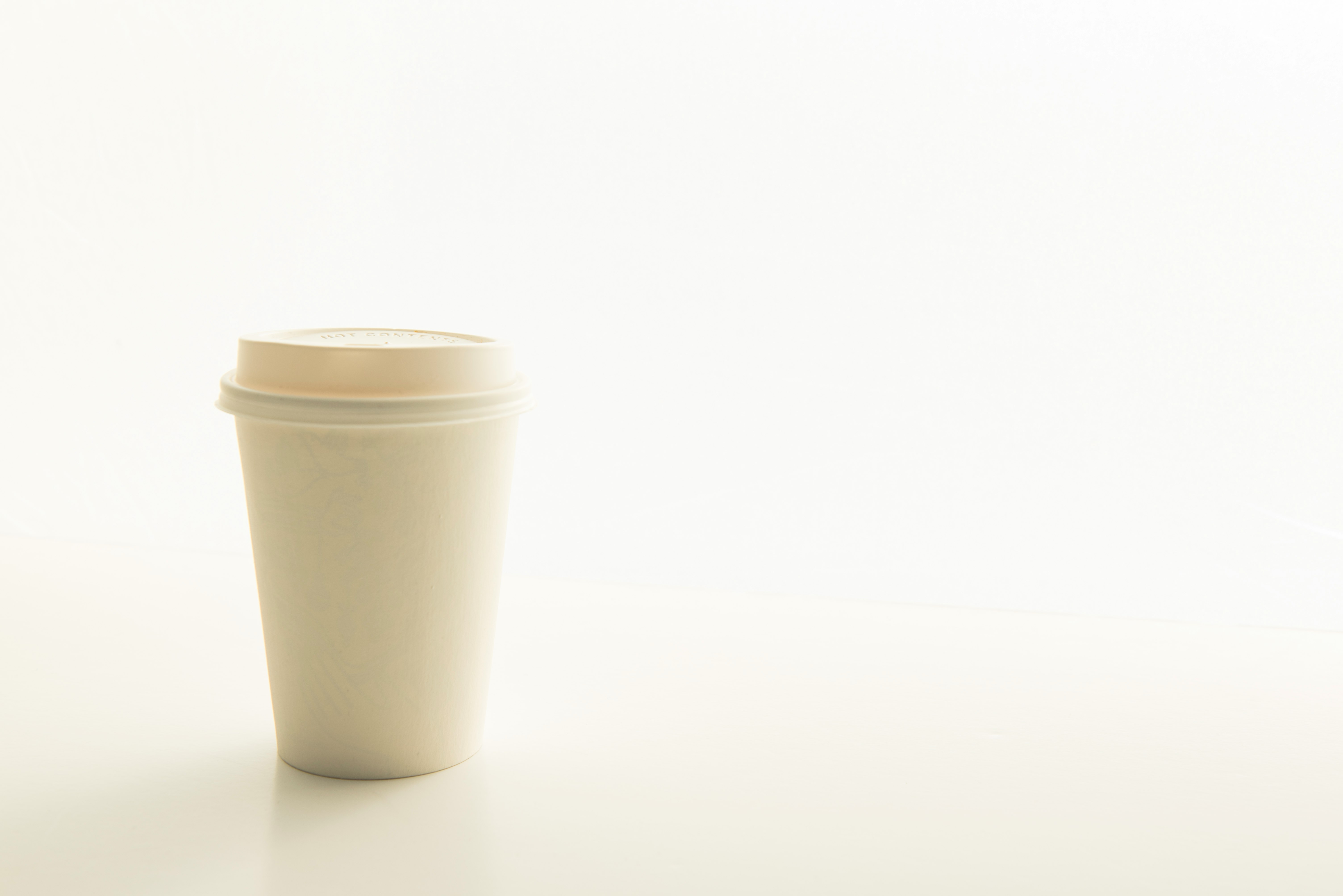 disposable cup on surface