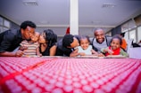 A close-up of an Allen family reunion table filled with homemade dishes and laughter.