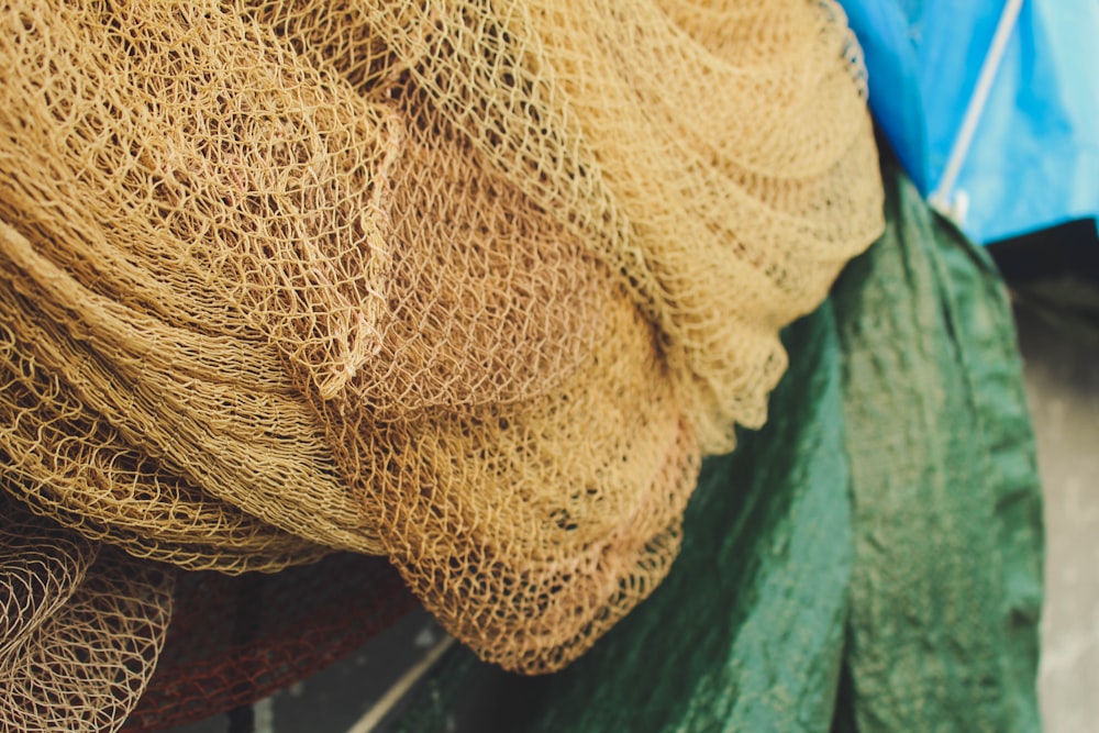 brown fishnet