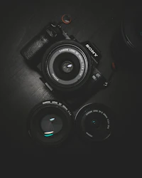A professional camera used for photography and video production