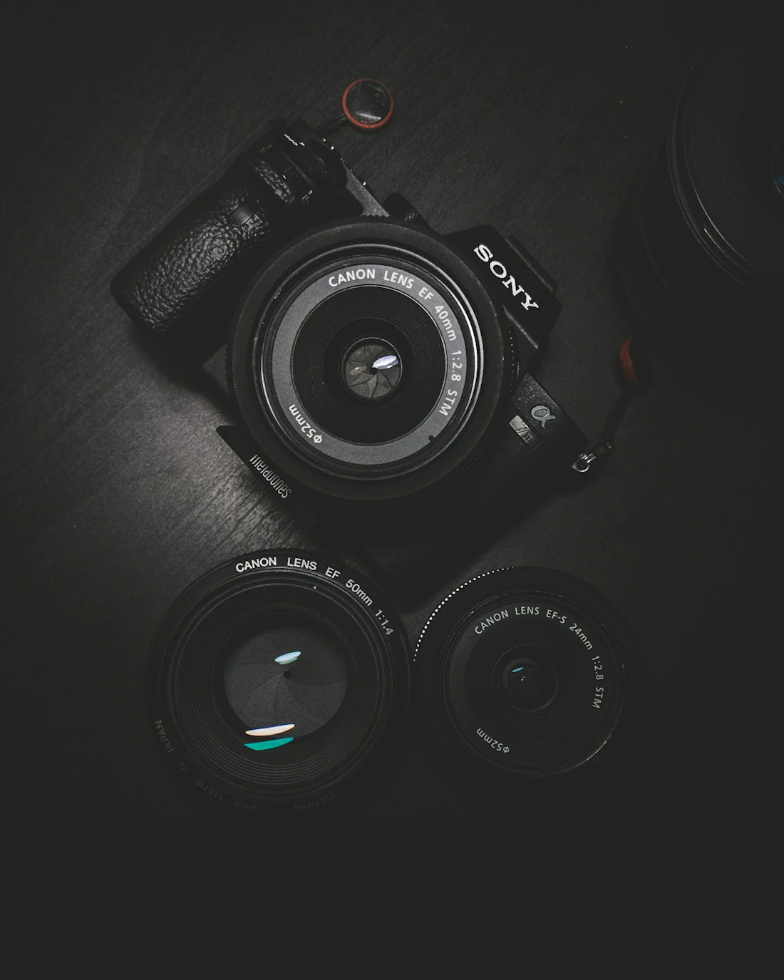 Professional camera closeup