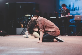 woman sitting on floor