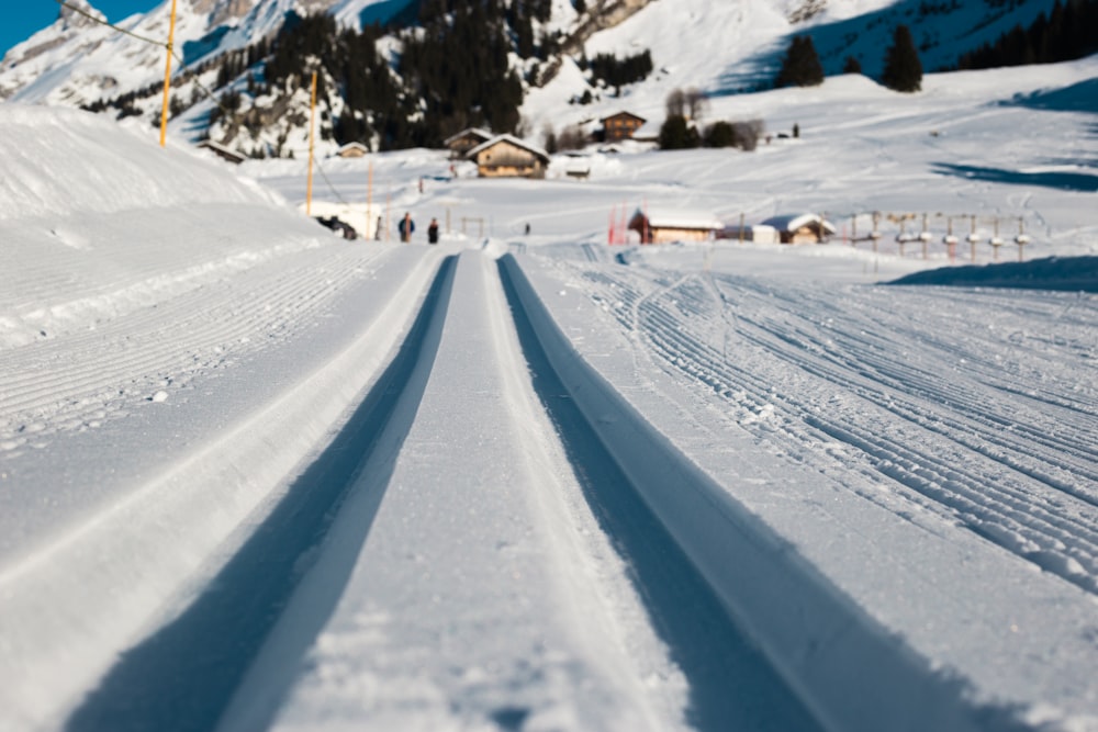 Foto von Schnee aus niedrigem Winkel