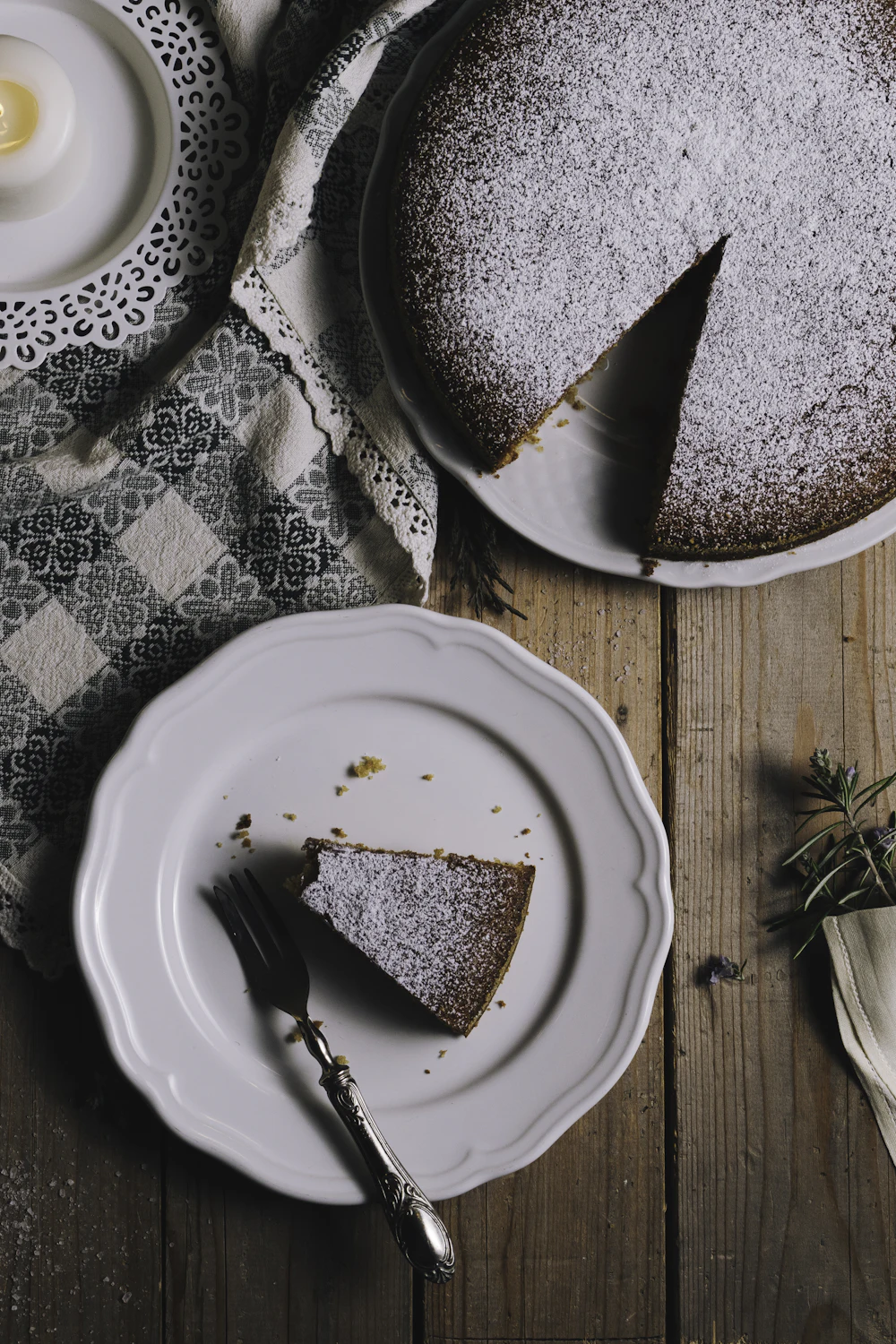 A slice of cake with a fork