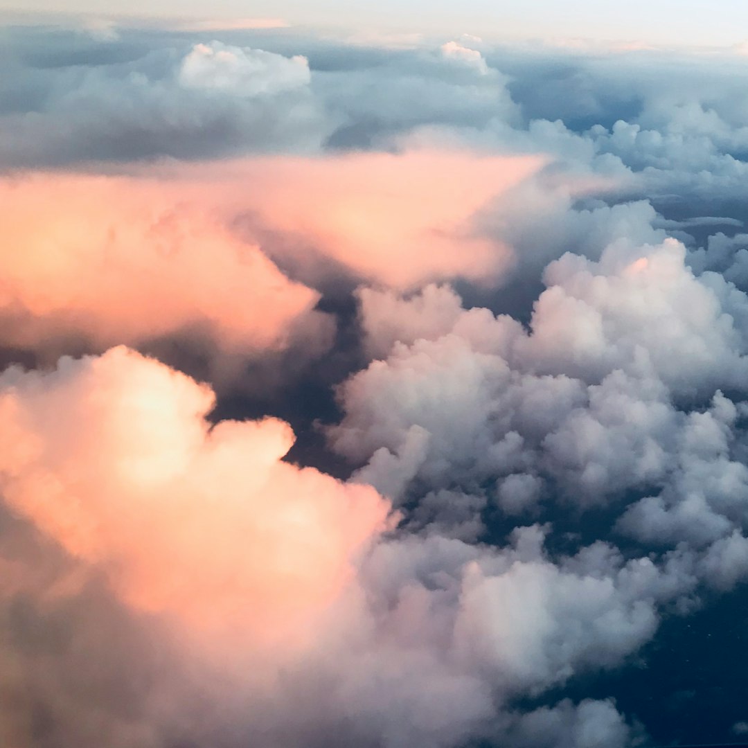 bird's eye view photography of clouds