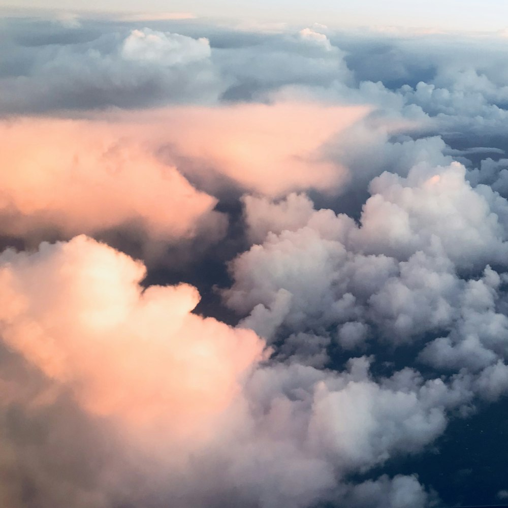 bird's eye view photography of clouds