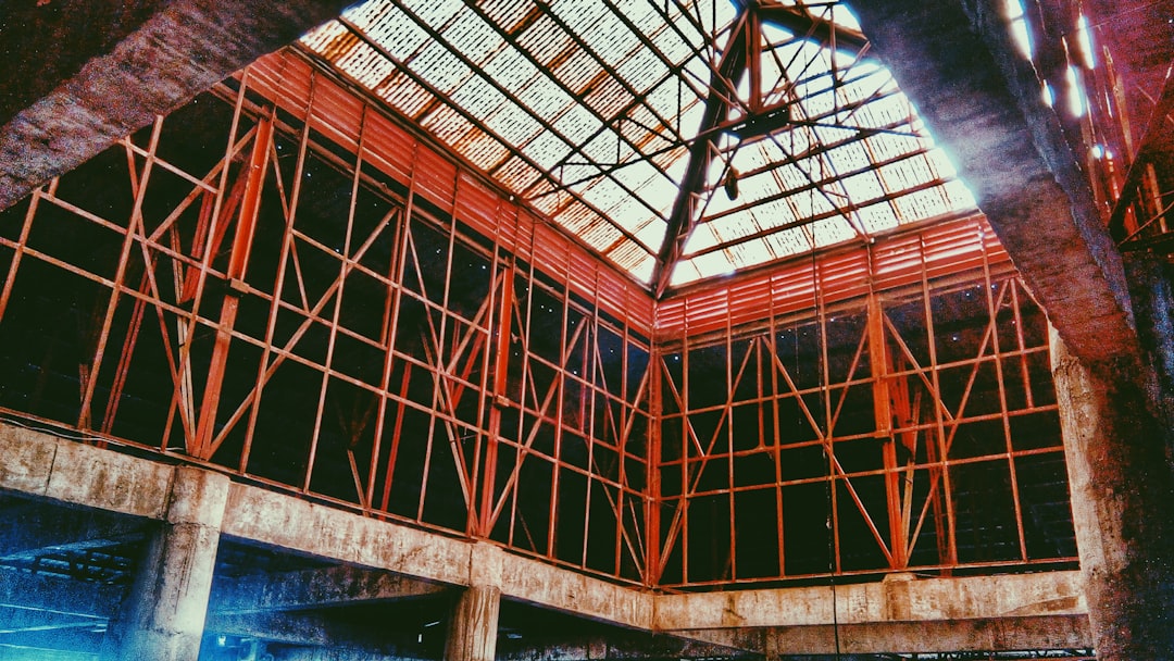low angle photo of metal building, Now this was taken a few weeks ago with my classmates.