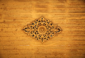 An artistic wooden wall panel showcasing creative design and smooth craftsmanship