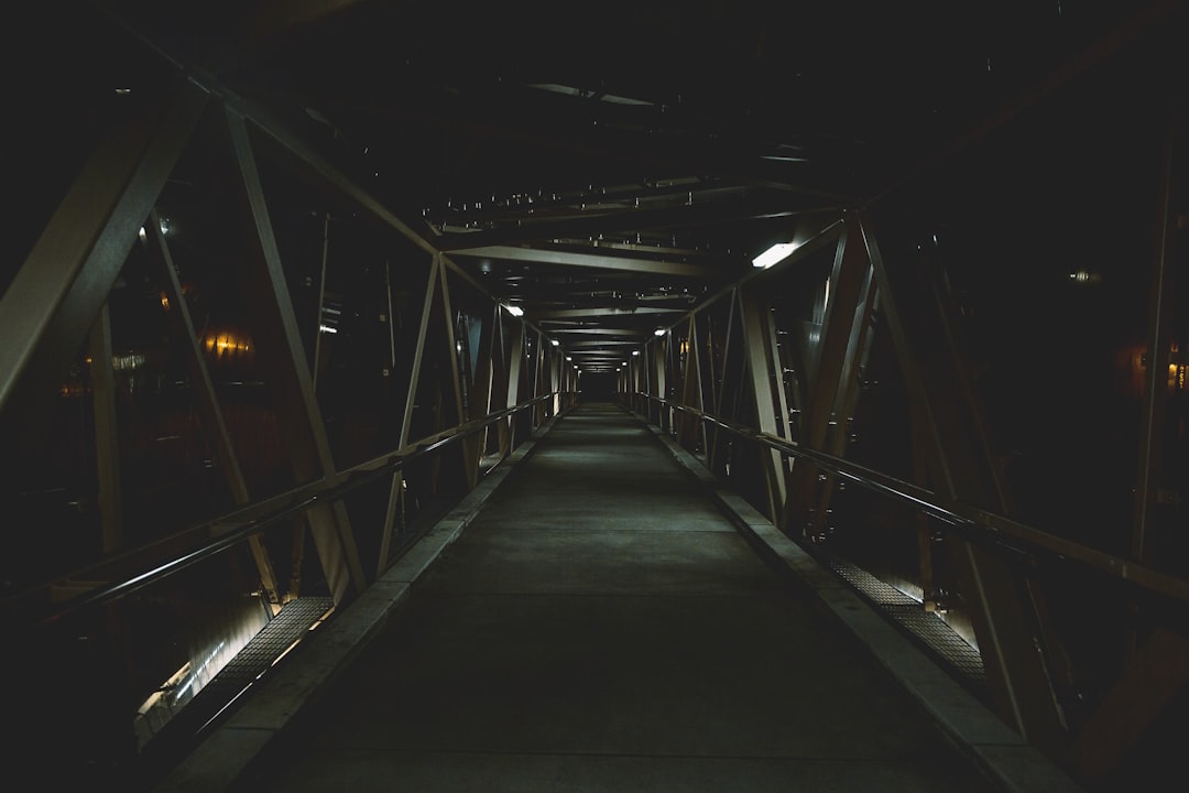 gray concrete bridge,
