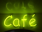 green Cafe neon signage