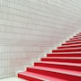 red and white stairs