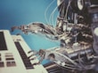 robot playing piano