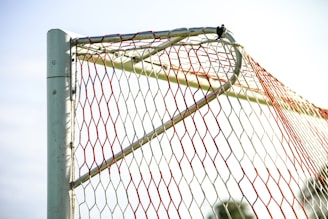 yellow and orange net with post