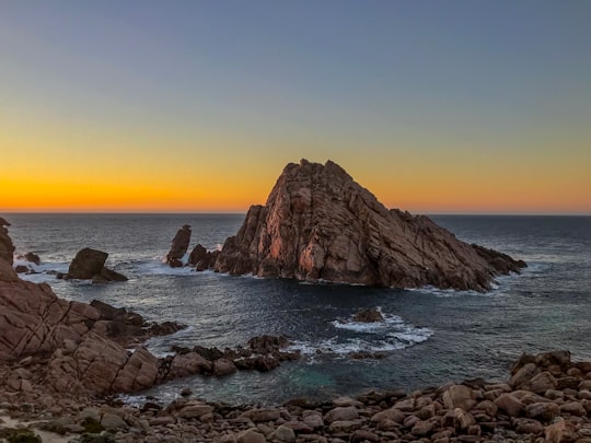 rock formation on sea during sunset in Cape Naturaliste Australia