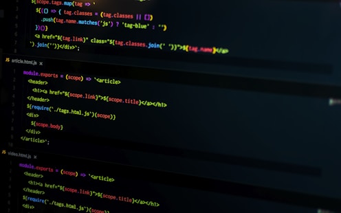 computer codes screenshot