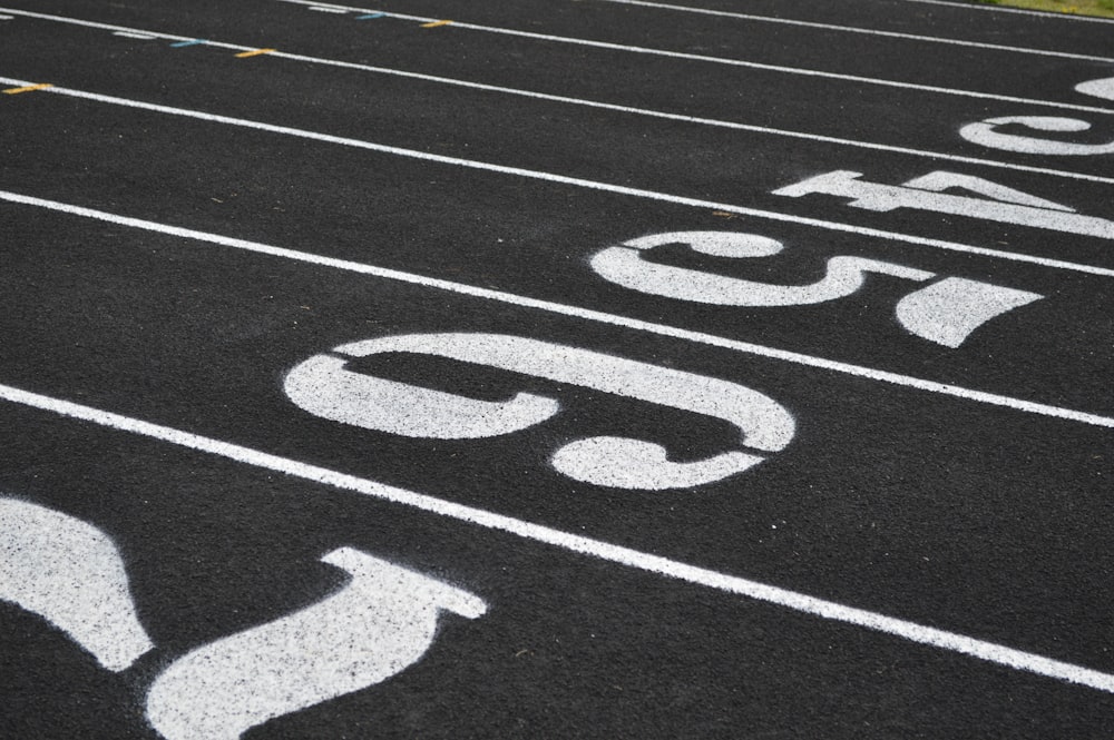 aerial view photography of number on ground