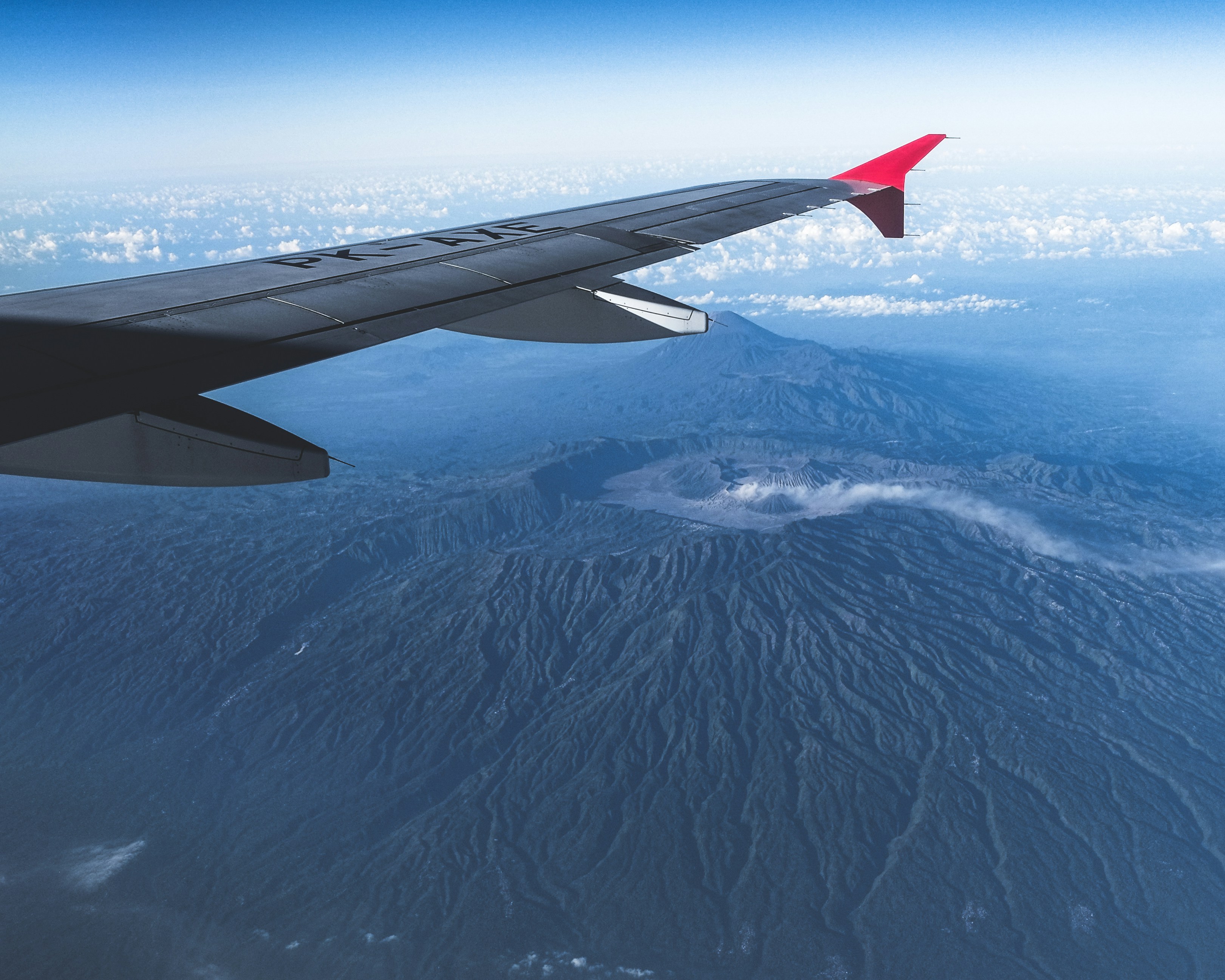 aerial shot of mountain, Took this a year ago when travelling to Bali.