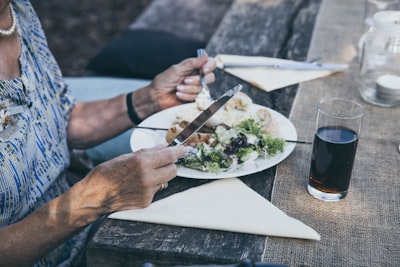 Senior woman preparing healthy bone-building meal