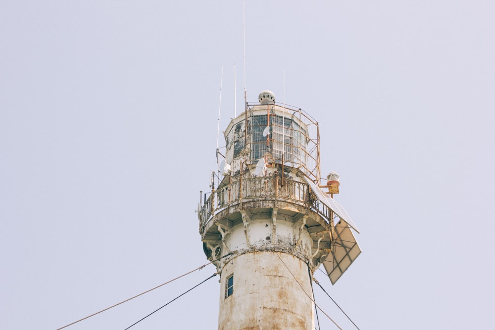 low angle photography of lighthouse