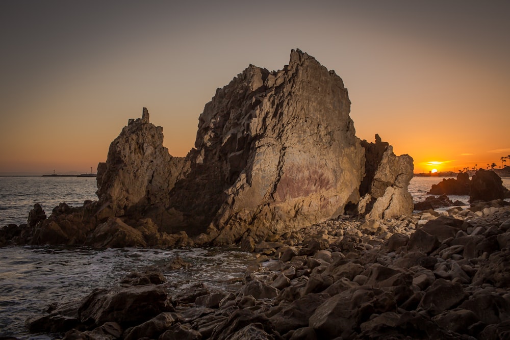 brown rock formation