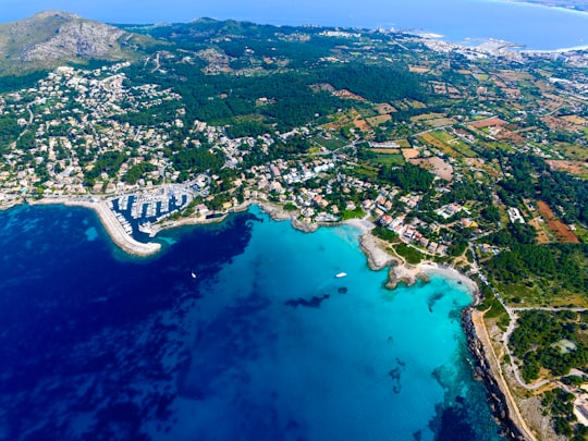 aerial view photography of island in Majorca Spain