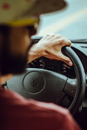 man driving Renault vehicle