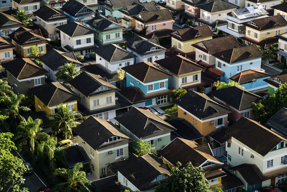 aerial photography of rural