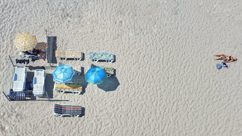 aerial photography of woman sun baiting