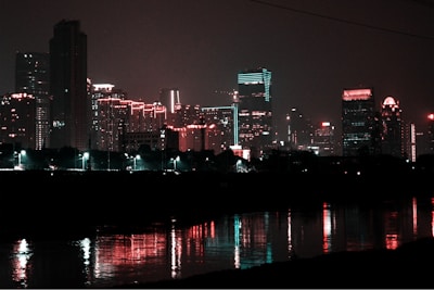 An elegant evening atmosphere with city lights.