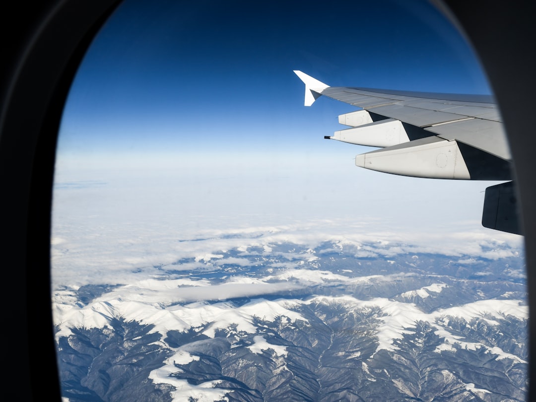 aerial view of airplane cockpit