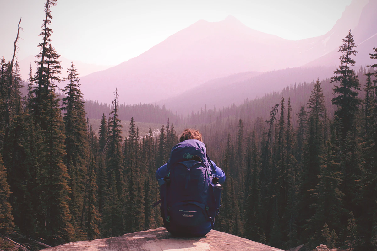 Foggy mountain peak in Northern British Columbia