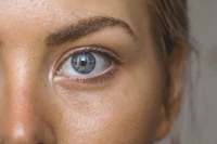 Close-up of a shaped eyebrow