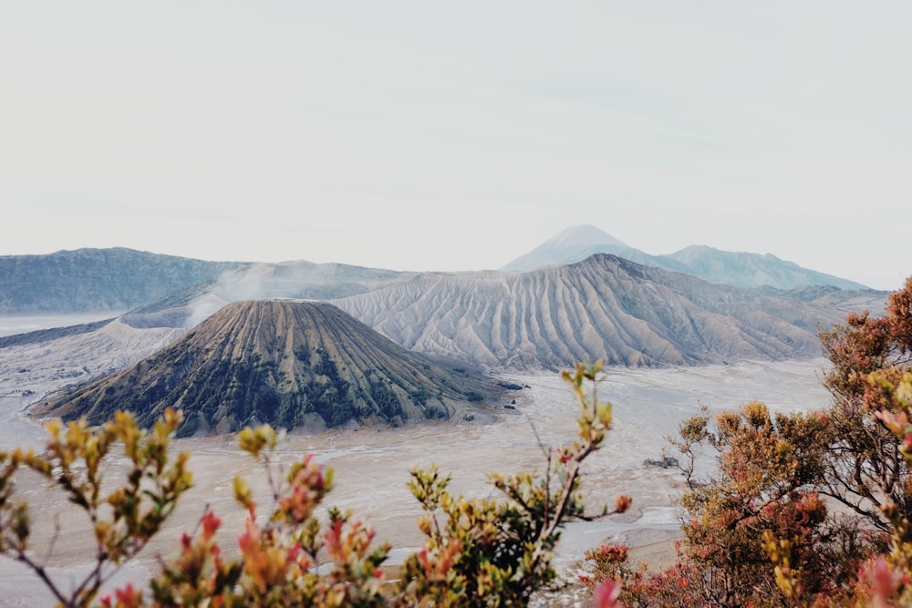 brown volcano in landscape photography
