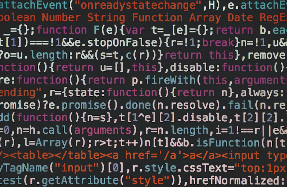Developer workspace with code editor and binary calculator tools