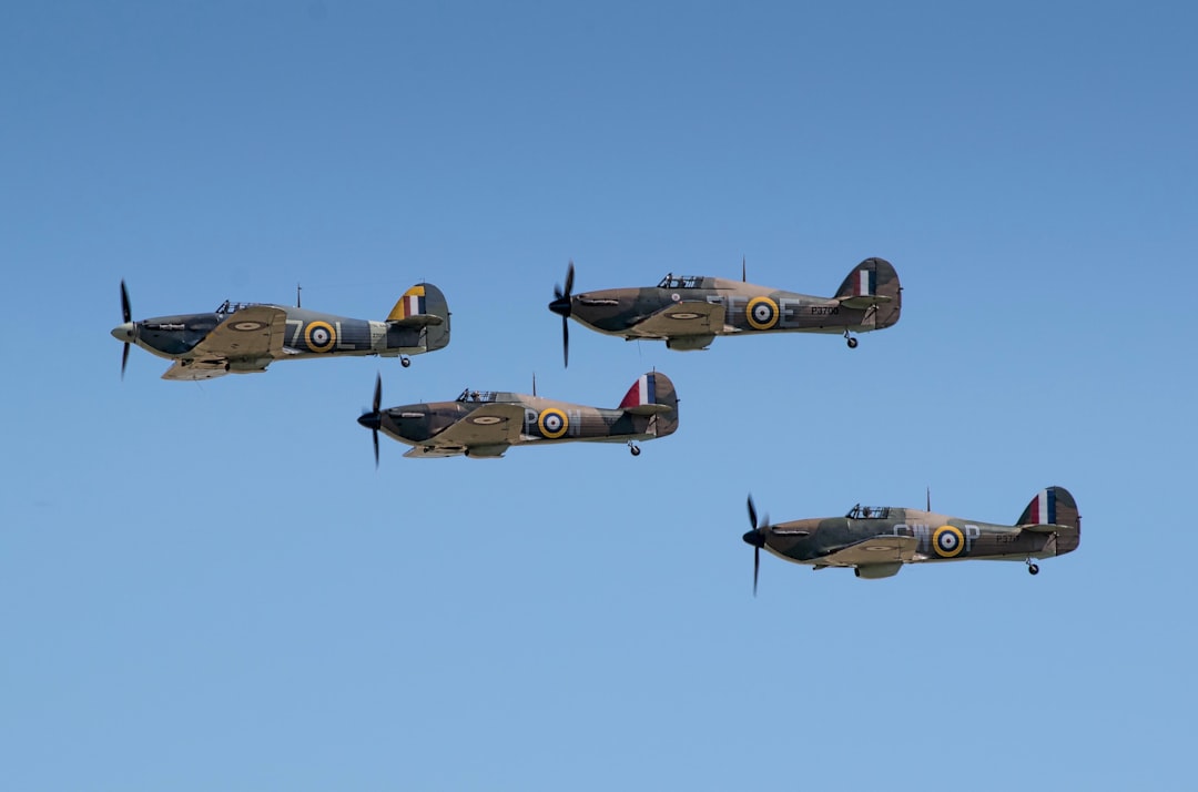 four black fighter jets, Flying Legends Airshow Duxford 2017