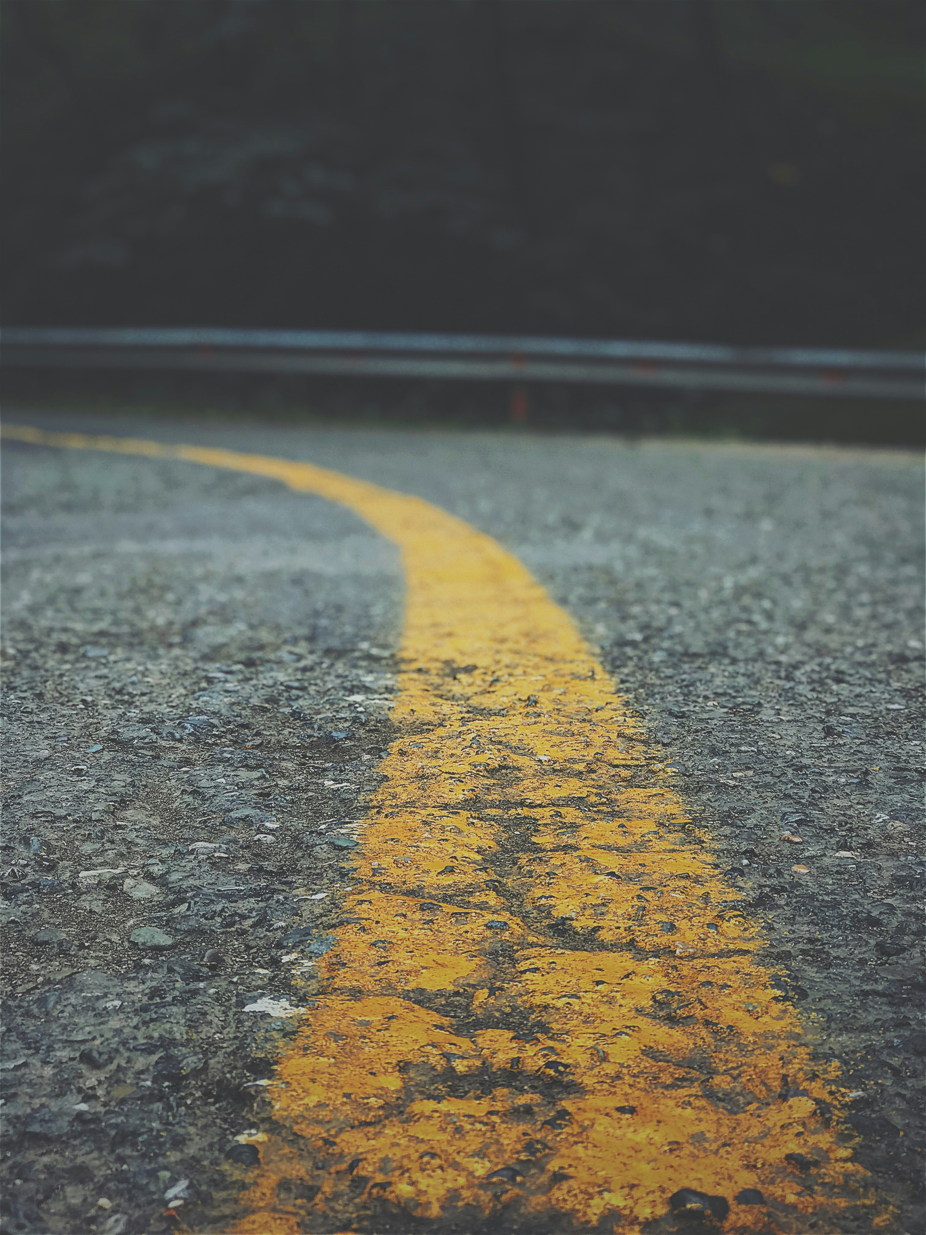 close up photography of asphalt road