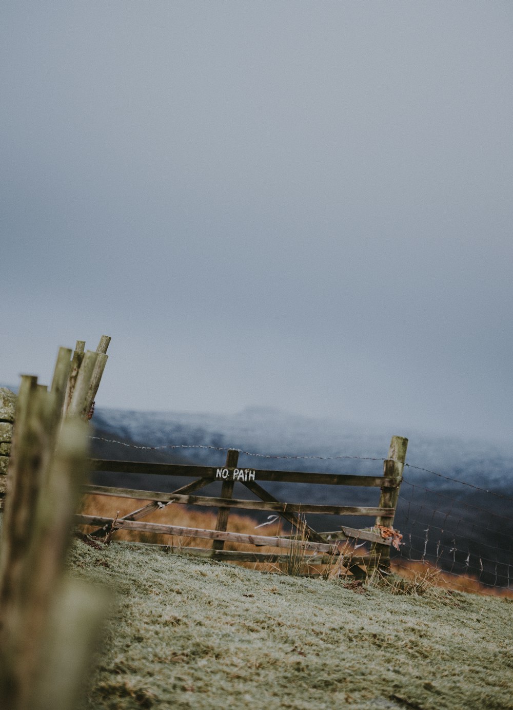 shallow focus photo of brown wooden fence