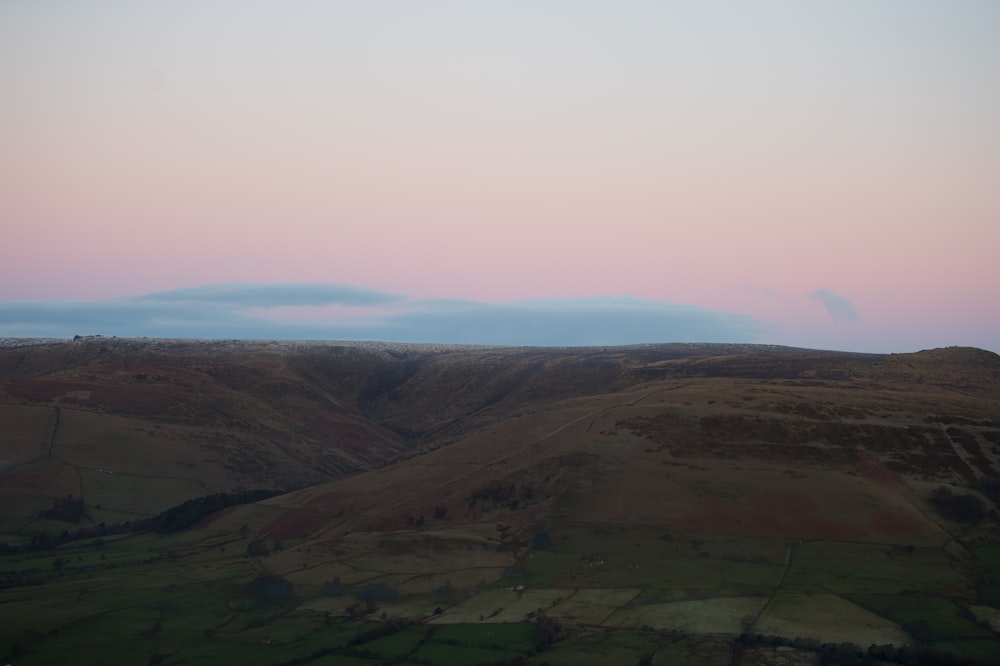 aerial photography of mountain