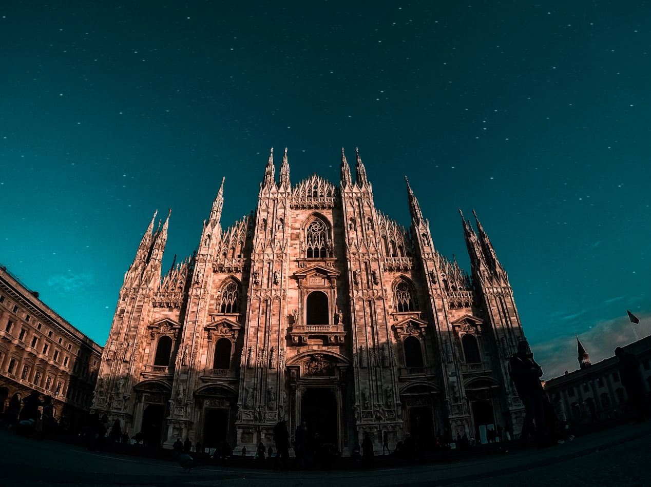 a cathedral in Milan, Italy