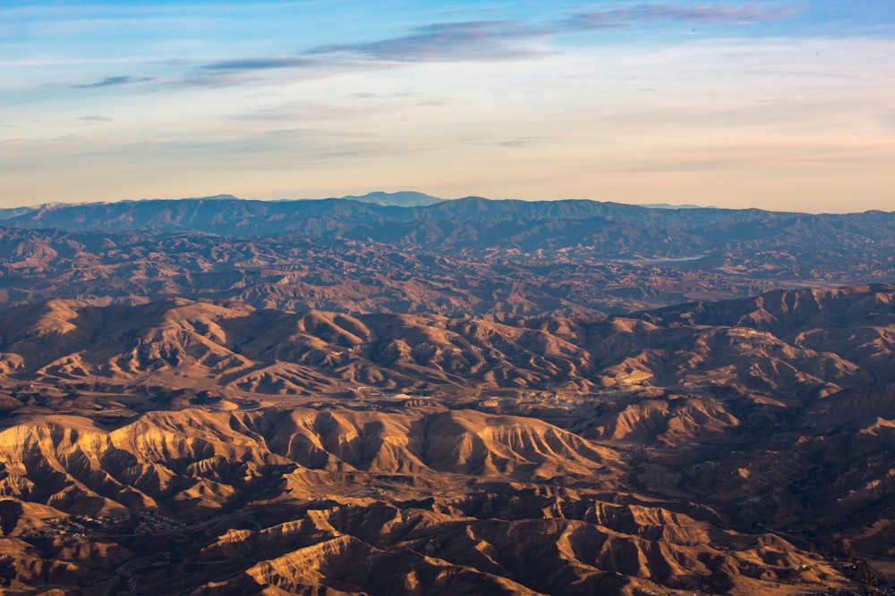 aerial photography of brown mountains at daytime
