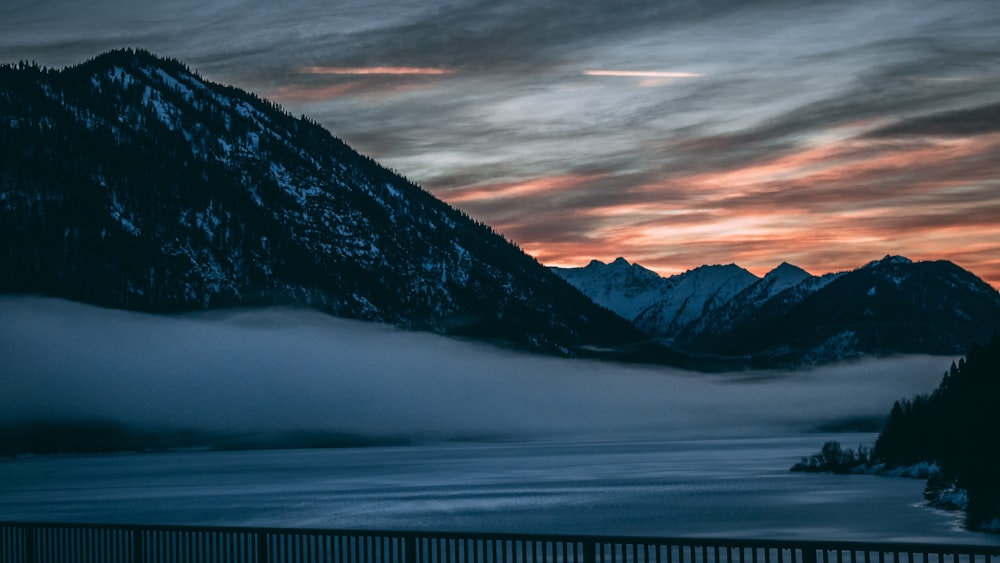 mountain at sunset