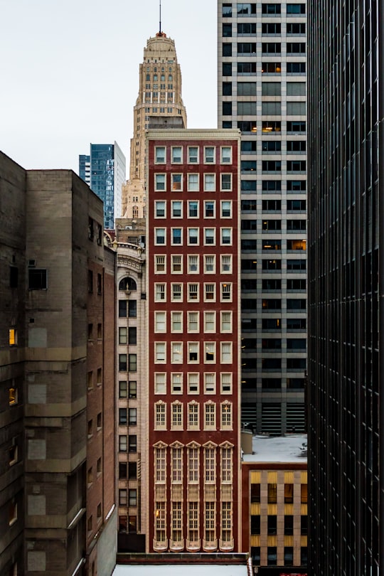 red concrete high-rise building in Chicago United States