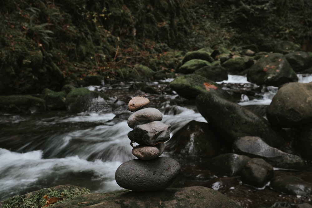 rock formation near river