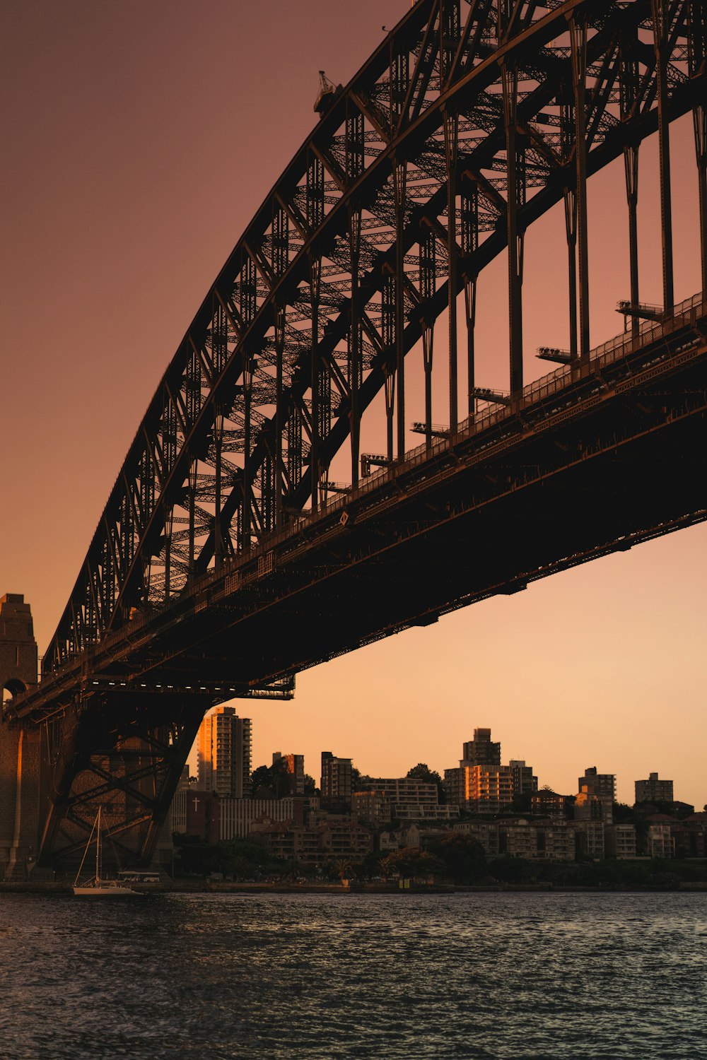 brown metal bridge