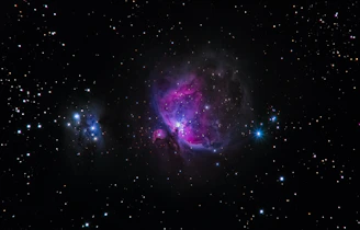 A vibrant telescope pointing towards a starry sky with colorful planets orbiting dynamically.
