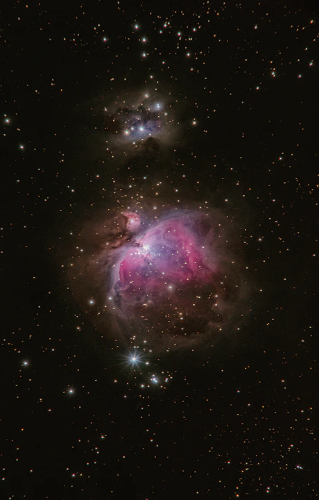 orion nebula in night sky