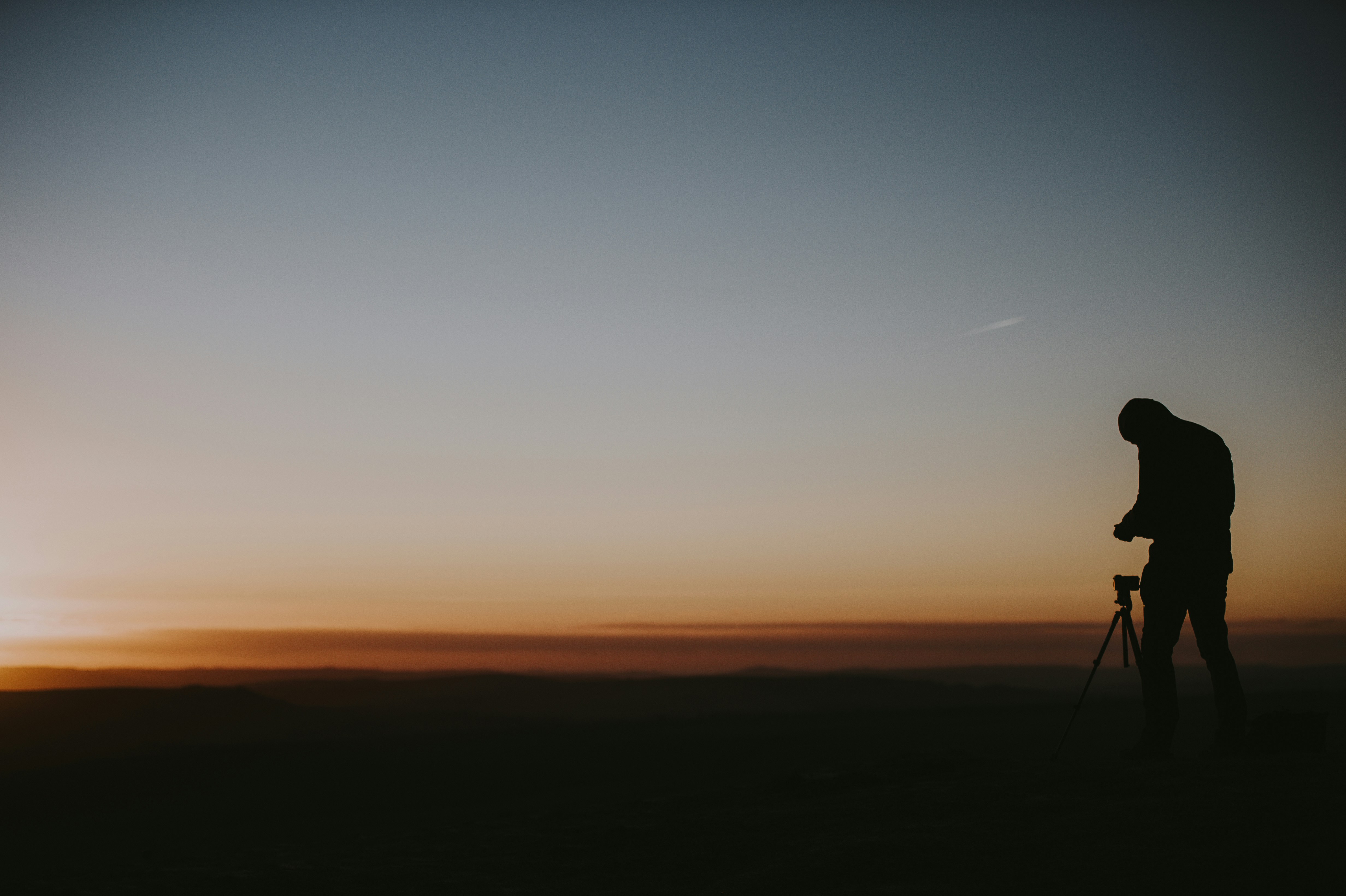 silhouette of man standing