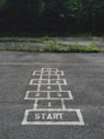 numbering start line on concrete floor