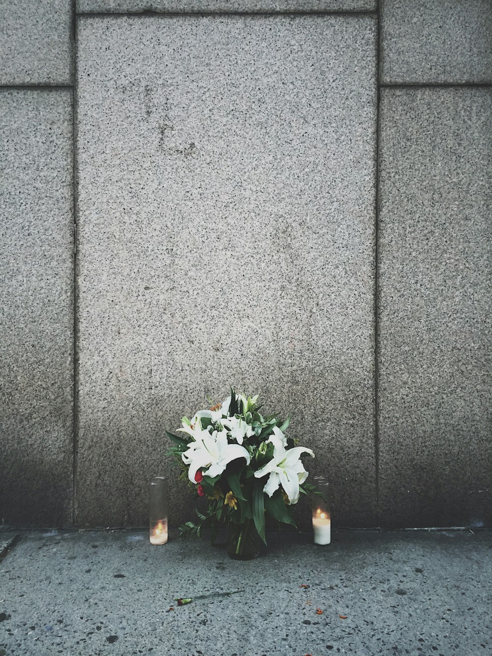 white flowers on floor