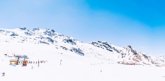 mountain covered by snow in Val Thorens France
